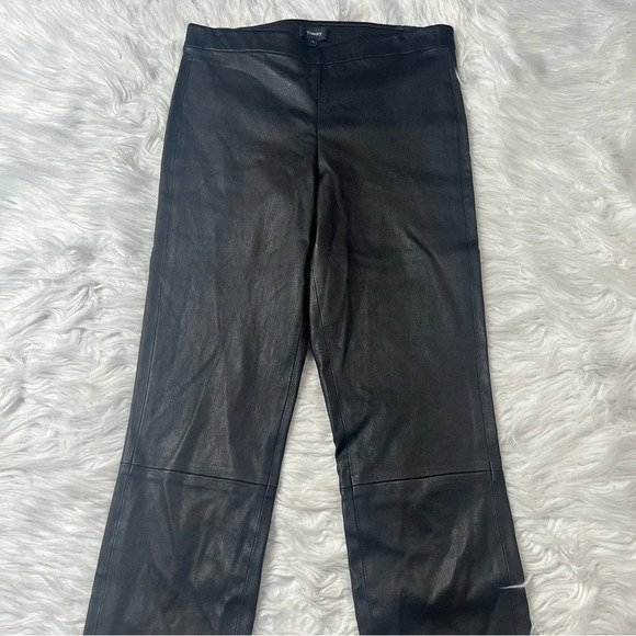 NWOT Theory Adbelle L2 Bristol Leather Leggings Black Luxury Designer Women’s 6 - Picture 4 of 12